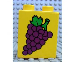 Duplo, Brick 1 x 2 x 2 with Grapes Pattern