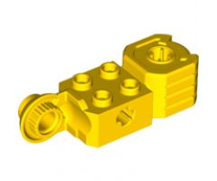 Technic, Brick Modified 2 x 2 with Axle Hole, Rotation Joint Ball Half (Vertical Side), Vertical Axle Hole End (Fist)