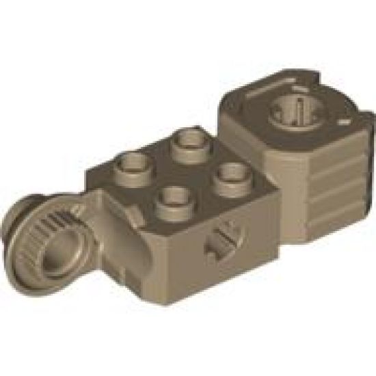 Technic, Brick Modified 2 x 2 with Axle Hole, Rotation Joint Ball Half (Vertical Side), Vertical Axle Hole End (Fist)