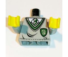 Torso Harry Potter Uniform Slytherin Shield Pattern / Light Gray Arms / Yellow Hands