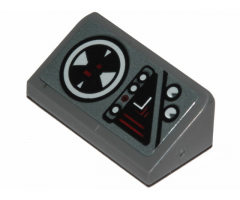 Slope 30 1 x 2 x 2/3 with SW Jedi Interceptor Control Panel Pattern (Sticker) - Set 75281