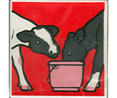 Duplo, Tile 2 x 2 x 1 with Cow Mosaic Picture 08 Pattern (Set 1078)