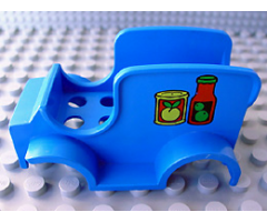 Duplo, Vehicle Car Body Grocery Truck with Dry Goods Pattern (fits over Car Base 2 x 6)