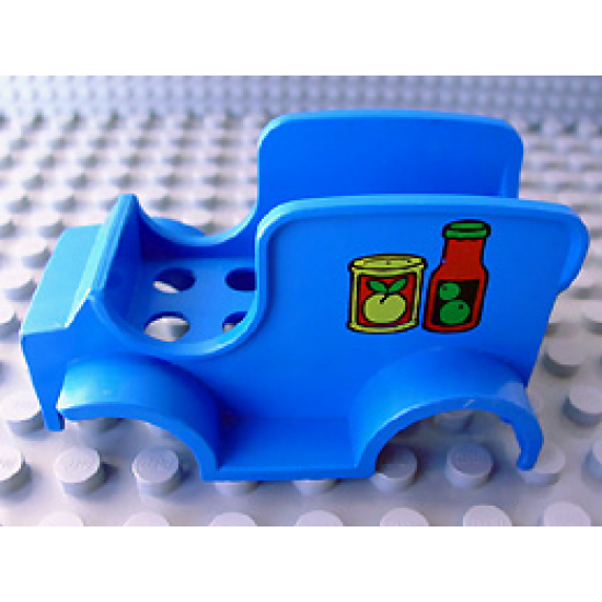 Duplo, Vehicle Car Body Grocery Truck with Dry Goods Pattern (fits over Car Base 2 x 6)