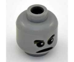 Minifigure, Head Alien with Ghostly Gray Face, Eyebrows, Pupils Pattern (HP Peeves) - Blocked Open Stud