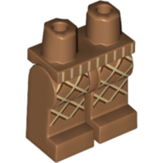 Hips and Legs with Tan Waffle Cone Pattern