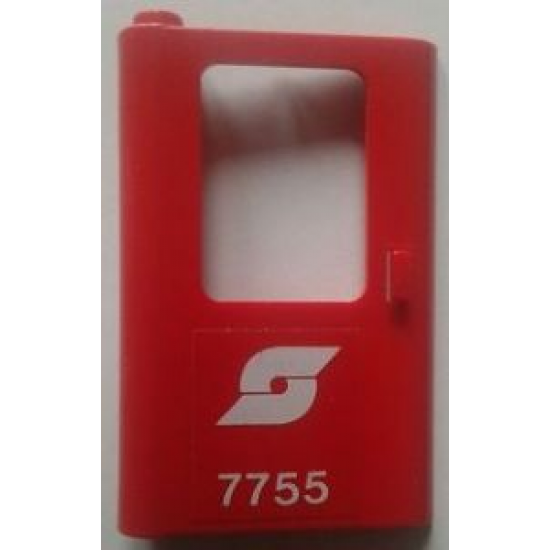 Door 1 x 4 x 5 Train Left with Austrian Railways Logo and '7755' Pattern (Sticker) - Set 7755