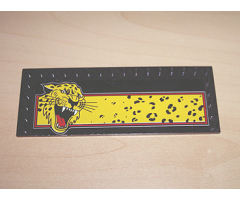 Tile, Modified 6 x 16 with Studs on Edges with Roaring Cheetah Head on Yellow Rectangle Pattern (Sticker) - Sets 5599 / 5600