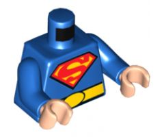 Torso Shirt with Red and Yellow Superman 'S' Logo and Wide Yellow Belt Pattern / Blue Arms / Light Nougat Hands