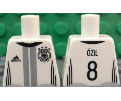 Torso Soccer Shirt with adidas Logo, 4 Stars and Eagle Front, 'ÖZIL 8' Back Pattern