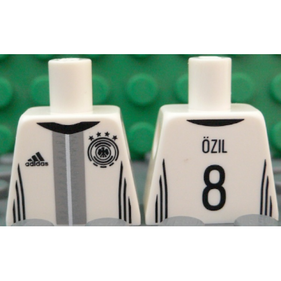 Torso Soccer Shirt with adidas Logo, 4 Stars and Eagle Front, 'ÖZIL 8' Back Pattern