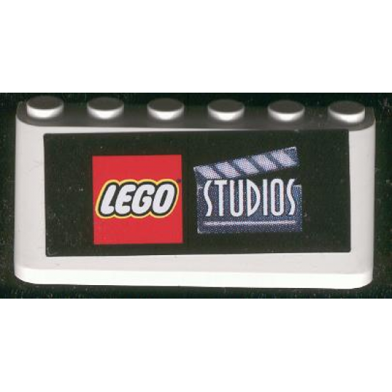 Windscreen 2 x 6 x 2 with LEGO Studios Pattern (Sticker)