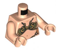 Torso SW Princess Leia Slave, Bra Straps on Back Pattern / Light Nougat Arms / Light Nougat Hands
