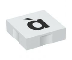 Duplo, Tile 2 x 2 with Black Lowercase Letter a with Grave (à) Pattern