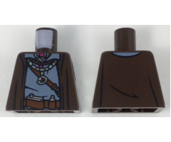 Torso SW Robe with Dark Bluish Gray Tunic, Necklace, Crossbelt and Belt with Gadgets Pattern