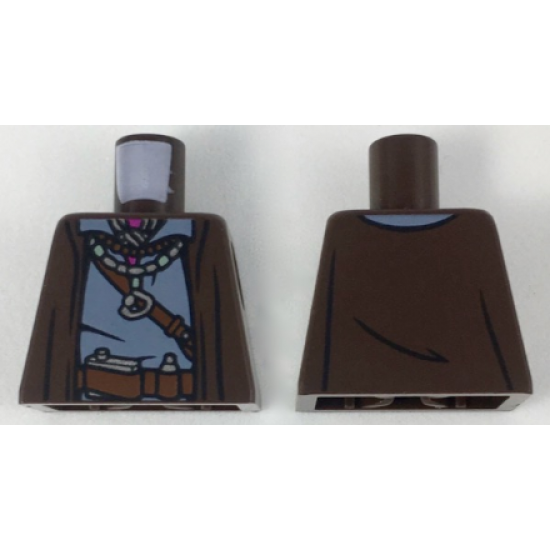 Torso SW Robe with Dark Bluish Gray Tunic, Necklace, Crossbelt and Belt with Gadgets Pattern