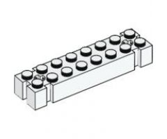 Brick, Modified 2 x 8 with Axle hole at each End