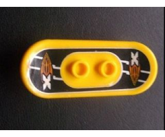 Minifigure, Utensil Skateboard with Trolley Wheel Holders with Island Xtreme Stunts Logo Pattern (Sticker) - Set 6740
