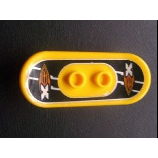 Minifigure, Utensil Skateboard with Trolley Wheel Holders with Island Xtreme Stunts Logo Pattern (Sticker) - Set 6740