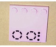 Tile, Modified 4 x 4 with Studs on Edge with Stove Plate Pattern (Sticker) - Set 5890