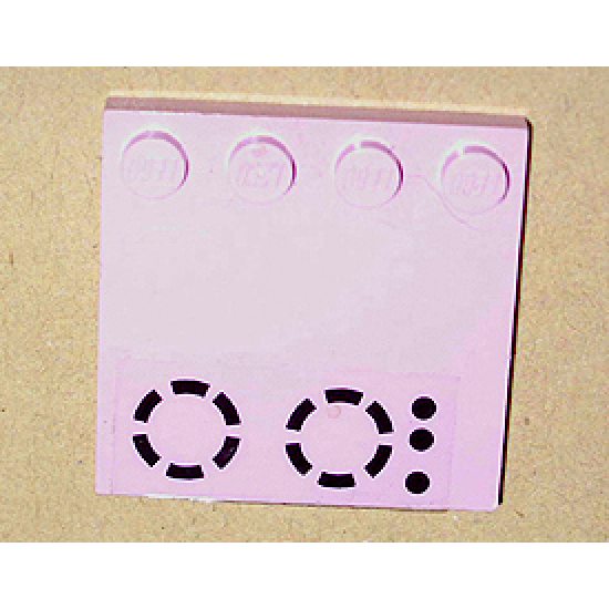 Tile, Modified 4 x 4 with Studs on Edge with Stove Plate Pattern (Sticker) - Set 5890
