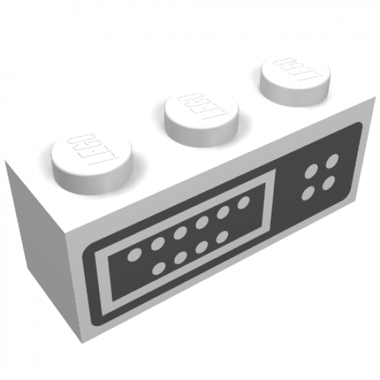 Brick 1 x 3 with Control Panel Pattern
