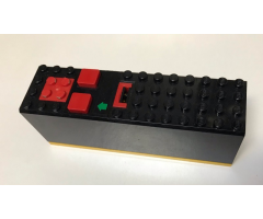 Electric, Battery Box 9V 4 x 14 x 4 with Yellow Base and Green Arrow Pattern (Sticker) - Set 8082