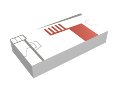 Tile 1 x 2 with X-wing Fighter Pattern Model Left Side