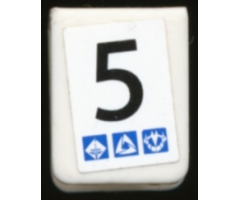 Minifigure, Body Wear Vest with Number 5 and Gravity Games Pattern on Both Sides (Stickers) - Set 3585