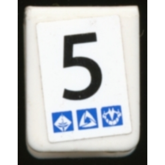 Minifigure, Body Wear Vest with Number 5 and Gravity Games Pattern on Both Sides (Stickers) - Set 3585