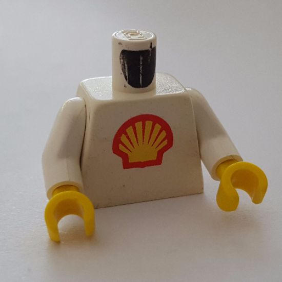 Torso Shell Logo Large Pattern / White Arms / Yellow Hands