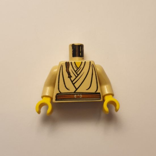 Torso SW Layered Shirt, Brown Belt and Padawan Braid Pattern (Obi-Wan) / Tan Arms / Yellow Hands