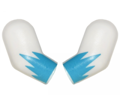 Arm, (Matching Left and Right) Pair with Dark Azure Jagged Cuffs Pattern