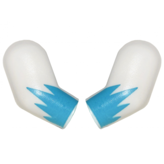 Arm, (Matching Left and Right) Pair with Dark Azure Jagged Cuffs Pattern