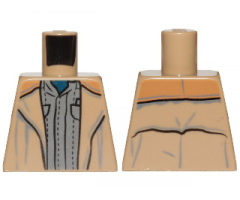Torso SW Coat and Dark Bluish Gray Shirt Pattern (Tobias Beckett)