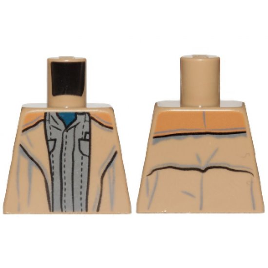 Torso SW Coat and Dark Bluish Gray Shirt Pattern (Tobias Beckett)