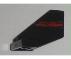 Tail Shuttle, Small with Space Police 3 Random Red Stripe Pattern on Left Side (Sticker) - Set 5970