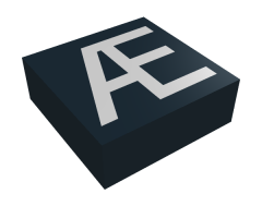 Tile 1 x 1 with Silver Capital Letter Æ Pattern