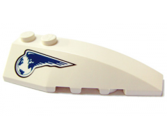 Wedge 6 x 2 Right with Winged Globe Pattern (Sticker) - Set 7628