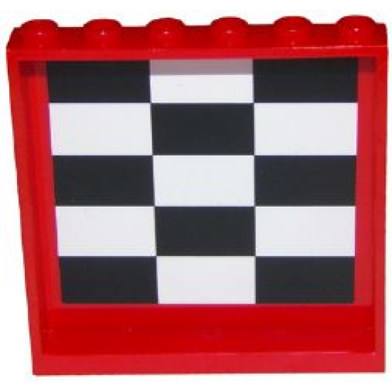 Panel 1 x 6 x 5 with Black and White Checkered Pattern on Inside (Sticker) - Set 75875