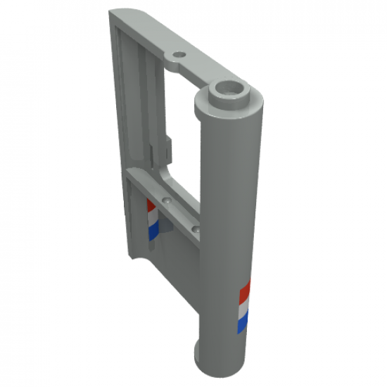 Door 1 x 4 x 5 Train Left with Red/White/Blue Stripe Pattern