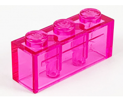 Brick 1 x 3 Transparent with Frosted Horizontal Line