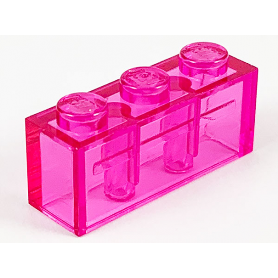 Brick 1 x 3 Transparent with Frosted Horizontal Line