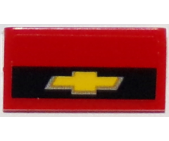 Slope 30 1 x 2 x 2/3 with Chevrolet Logo Pattern (Sticker) - Set 75874