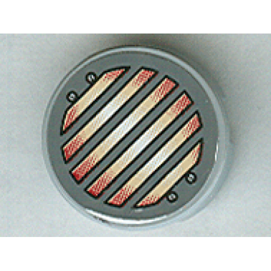 Tile, Round 2 x 2 with Headlight Pattern (Sticker) - Set 7475