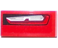 Slope, Curved 2 x 1 with Chevrolet Camaro Car Taillight Pattern Model Right Side (Sticker) - Set 75874