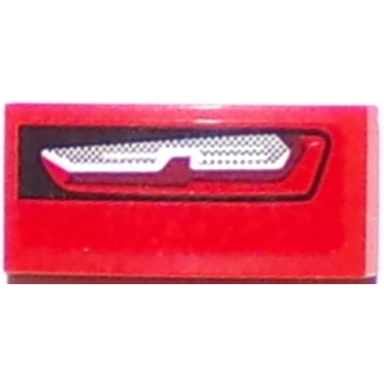 Slope, Curved 2 x 1 with Chevrolet Camaro Car Taillight Pattern Model Right Side (Sticker) - Set 75874