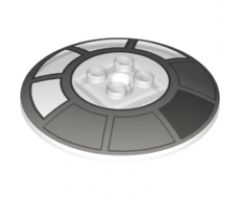Dish 6 x 6 Inverted (Radar) - Solid Studs with Radial Millennium Falcon Cockpit Pattern