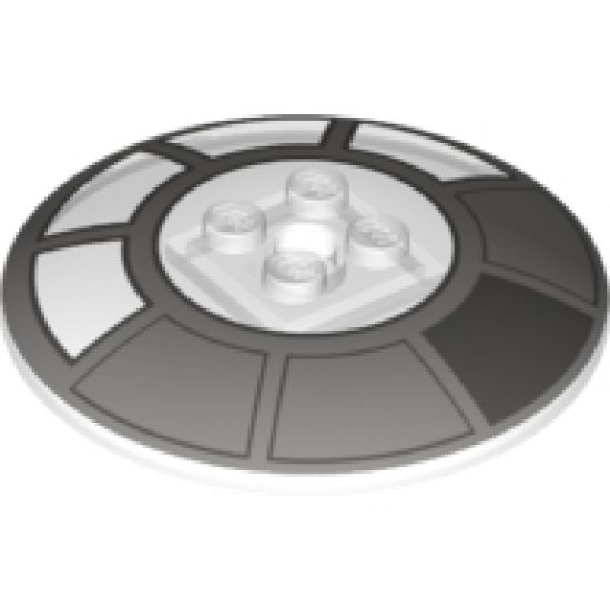 Dish 6 x 6 Inverted (Radar) - Solid Studs with Radial Millennium Falcon Cockpit Pattern