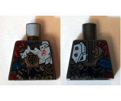 Torso Black, Dark Red, and Dark Blue Armor with Red Avengers Logo Pattern (Ultron MK1)
